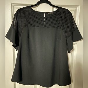 Banana Republic Black Textured Blouse